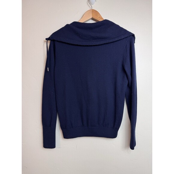 POLO RALPH LAUREN GOLF NAVY CASHMERE ZIP FUNNELNECK SWEATER JACKET SZ S - Picture 4 of 7